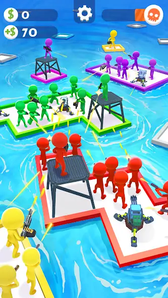 Download War of Rafts: Crazy Sea Battle MOD [Unlimited money] + MOD [Menu] APK for Android