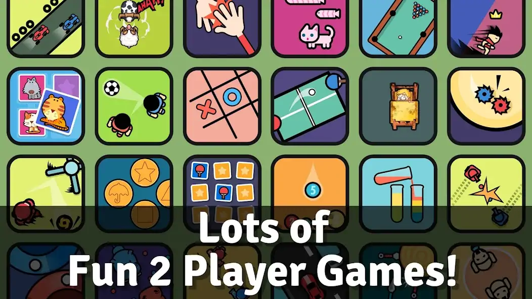 Download Two Player Games: 2 Player 1v1 MOD [Unlimited money/gems] + MOD [Menu] APK for Android