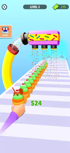 Download Ice Cream Stack Games Runner MOD [Unlimited money] + MOD [Menu] APK for Android