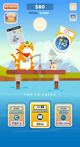 Download Idle Furry Fishing! MOD [Unlimited money/coins] + MOD [Menu] APK for Android