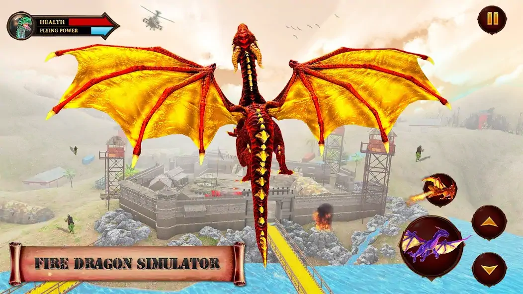Download Flying Dragon Games Simulator MOD [Unlimited money/gems] + MOD [Menu] APK for Android