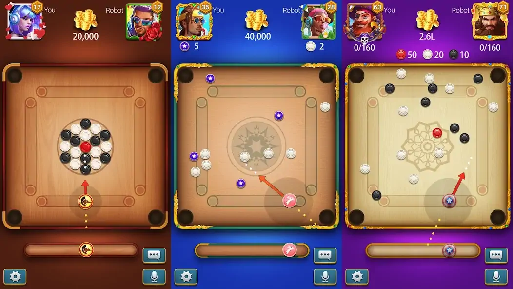 Download Carrom Lite-Board Offline Game MOD [Unlimited money] + MOD [Menu] APK for Android