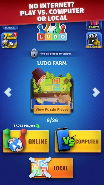 Download Ludo - Offline Board Game MOD [Unlimited money/gems] + MOD [Menu] APK for Android