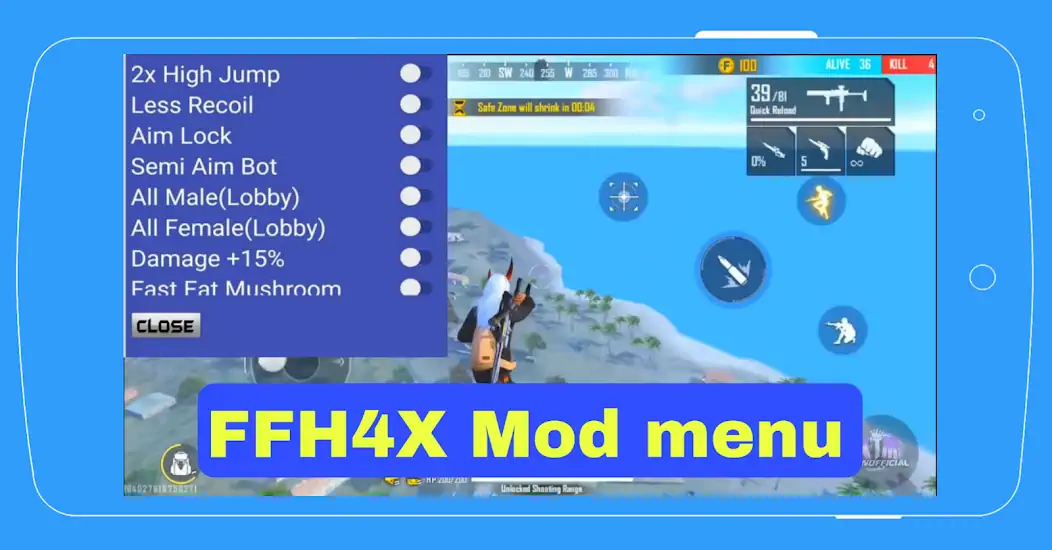 Download ffh4x mod menu for fire MOD [Unlimited money] + MOD [Menu] APK for Android