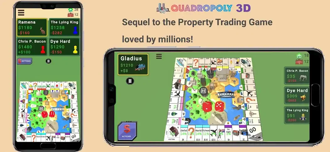 Download Quadropoly - Monopolist Tycoon MOD [Unlimited money/gems] + MOD [Menu] APK for Android