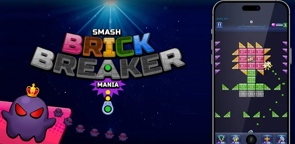 Download Smash Brick Breaker Mania MOD [Unlimited money] + MOD [Menu] APK for Android