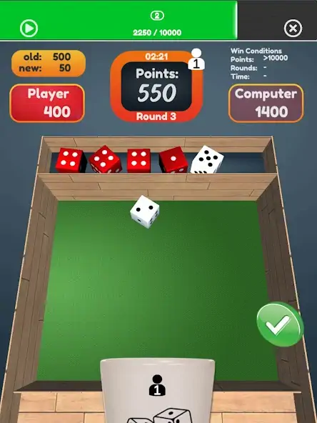 Download 10000 Dice Farkle King 3D MOD [Unlimited money/gems] + MOD [Menu] APK for Android