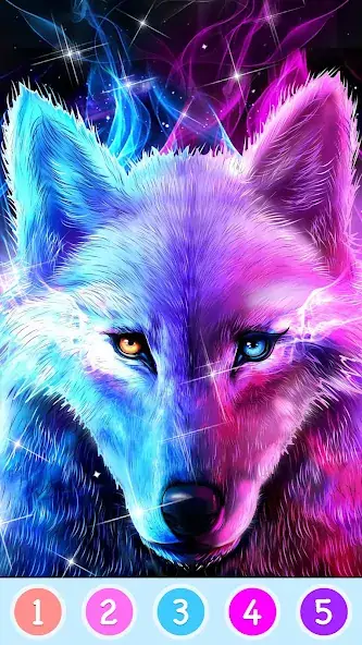 Download Wolf Coloring,Paint by numbers MOD [Unlimited money/gems] + MOD [Menu] APK for Android