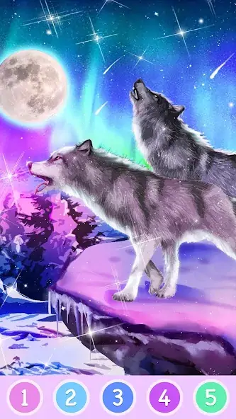 Download Wolf Coloring,Paint by numbers MOD [Unlimited money/gems] + MOD [Menu] APK for Android