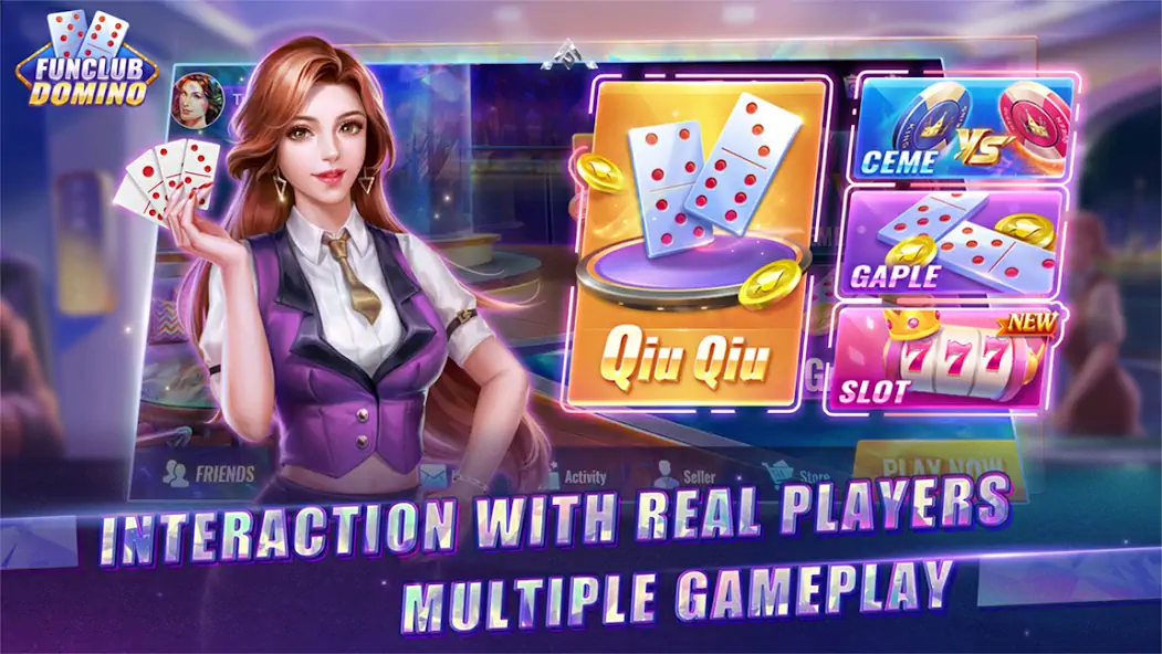 Download FunClub Domino DoubleSix Slot MOD [Unlimited money] + MOD [Menu] APK for Android