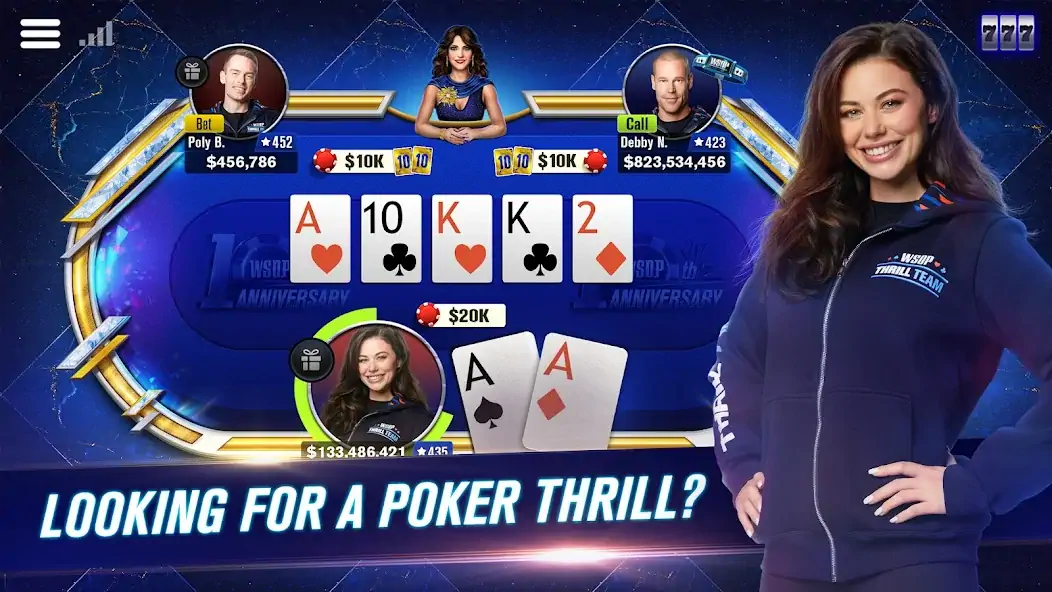 Download WSOP Poker: Texas Holdem Game MOD [Unlimited money/coins] + MOD [Menu] APK for Android