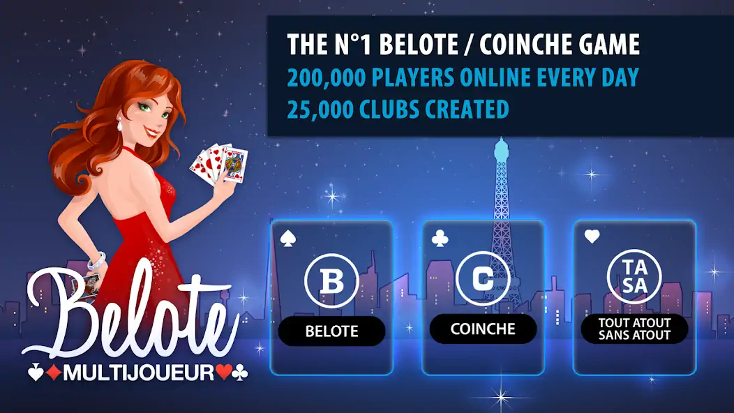 Download Belote & Coinche Multiplayer MOD [Unlimited money/coins] + MOD [Menu] APK for Android