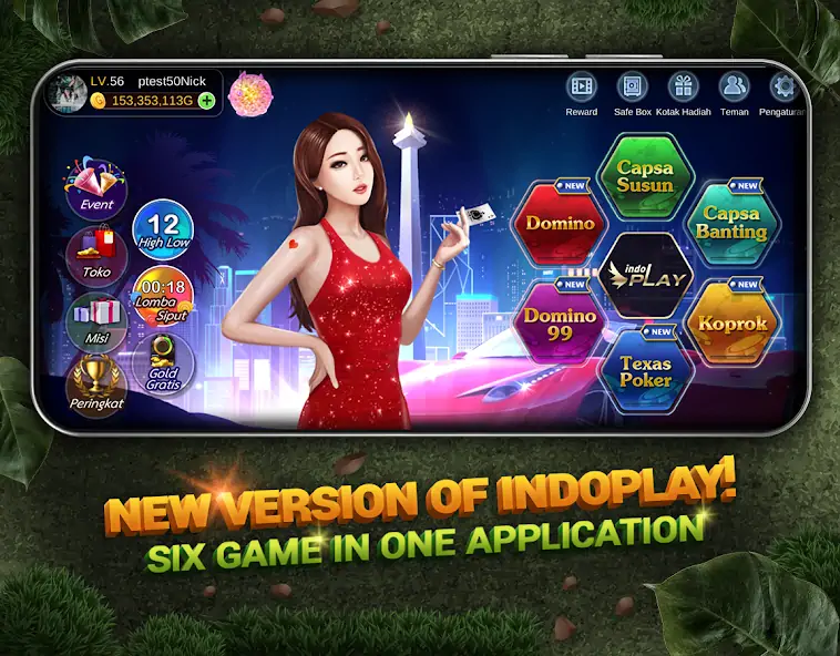 Download Indoplay-Capsa Domino QQ Poker MOD [Unlimited money/coins] + MOD [Menu] APK for Android