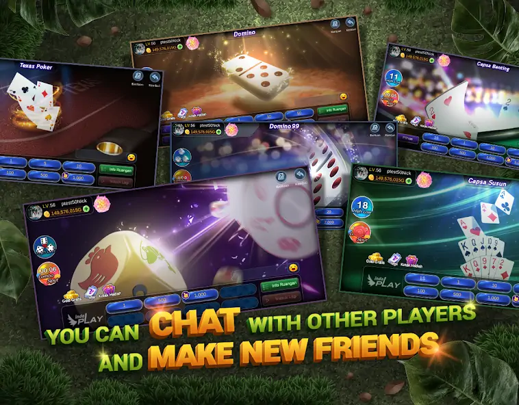 Download Indoplay-Capsa Domino QQ Poker MOD [Unlimited money/coins] + MOD [Menu] APK for Android