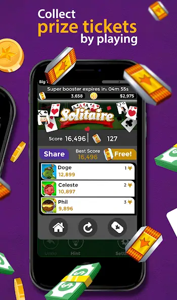 Download Solitaire - Make Money MOD [Unlimited money] + MOD [Menu] APK for Android