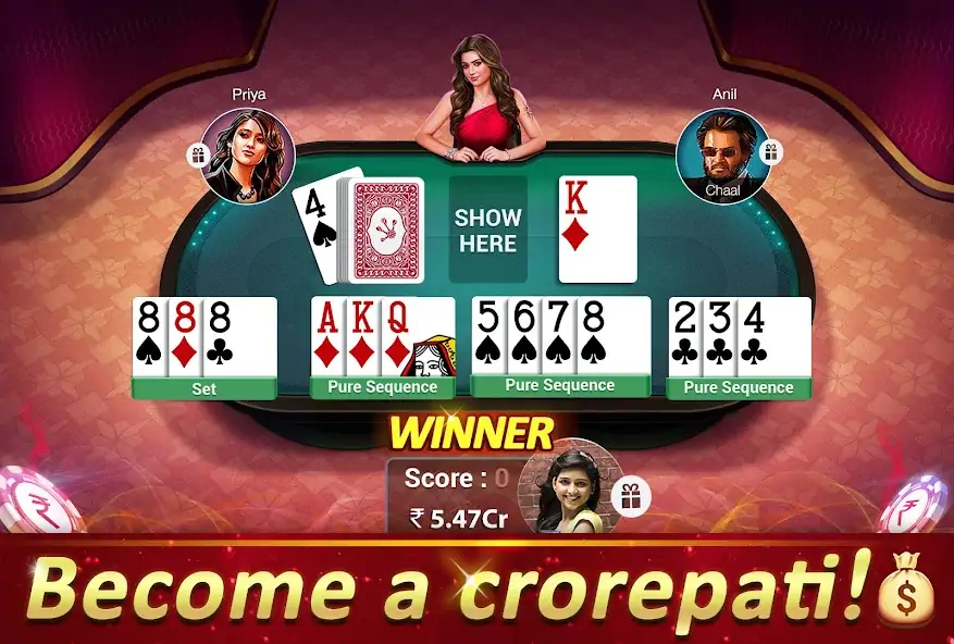 Download Rummy Gold (With Fast Rummy) - MOD [Unlimited money/coins] + MOD [Menu] APK for Android