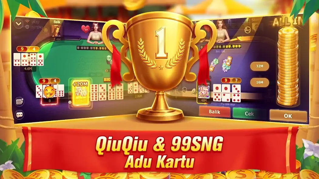 Download Domino QiuQiu 99 QQ Gaple Slot MOD [Unlimited money/coins] + MOD [Menu] APK for Android