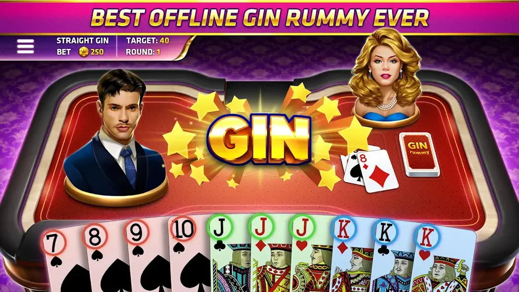 Download Gin Rummy -Gin Rummy Card Game MOD [Unlimited money/gems] + MOD [Menu] APK for Android