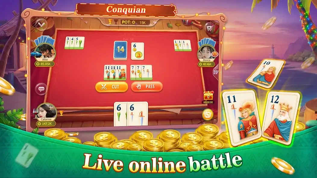 Download Conquian - Siete Y Media Burro MOD [Unlimited money/coins] + MOD [Menu] APK for Android