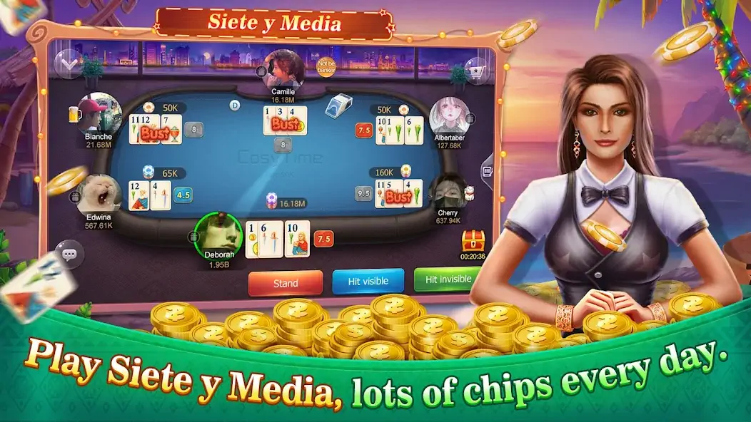 Download Conquian - Siete Y Media Burro MOD [Unlimited money/coins] + MOD [Menu] APK for Android