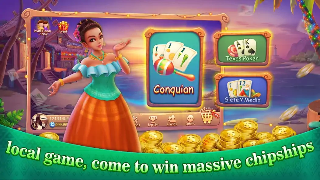 Download Conquian - Siete Y Media Burro MOD [Unlimited money/coins] + MOD [Menu] APK for Android