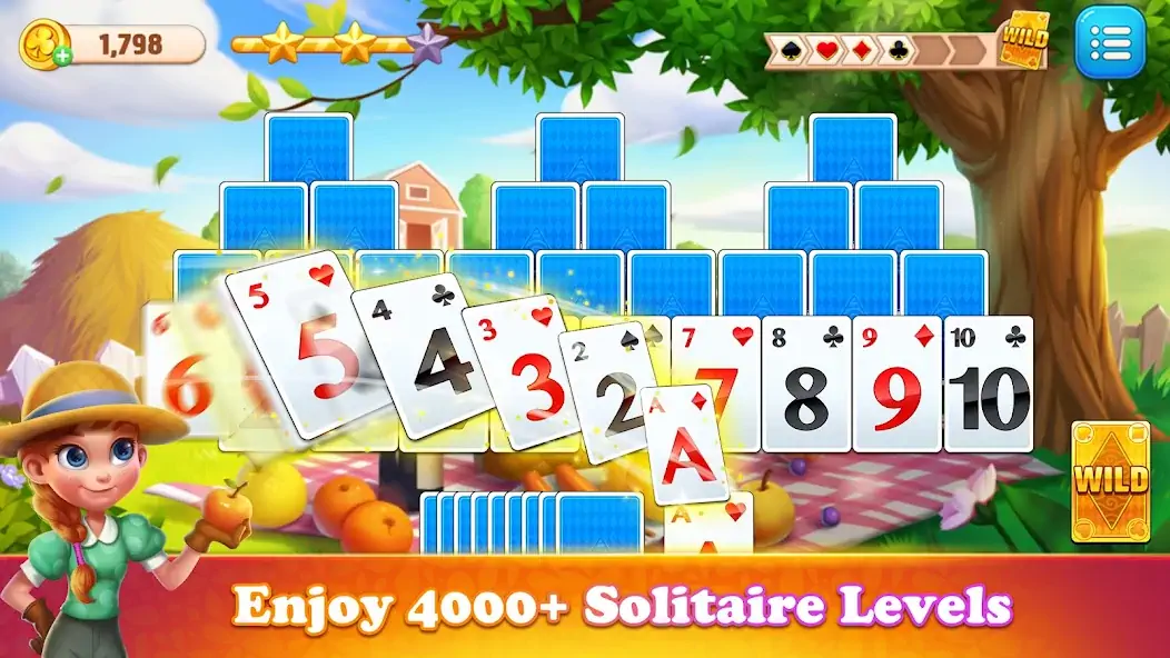 Download Solitaire : TriPeaks Farm MOD [Unlimited money/coins] + MOD [Menu] APK for Android