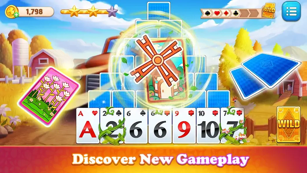 Download Solitaire : TriPeaks Farm MOD [Unlimited money/coins] + MOD [Menu] APK for Android