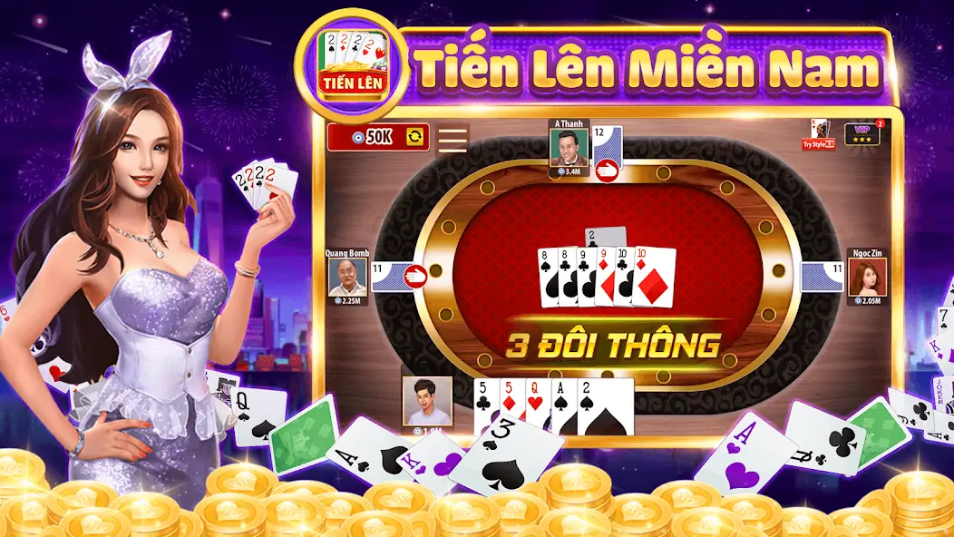 Download Tien Len Mien Nam MOD [Unlimited money/gems] + MOD [Menu] APK for Android