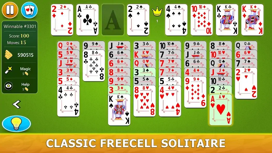 Download FreeCell Solitaire - Card Game MOD [Unlimited money] + MOD [Menu] APK for Android