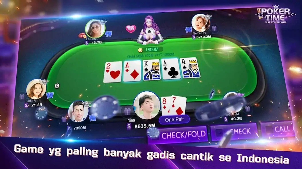 Download Poker Time- Pulsa Texas Holdem MOD [Unlimited money/gems] + MOD [Menu] APK for Android