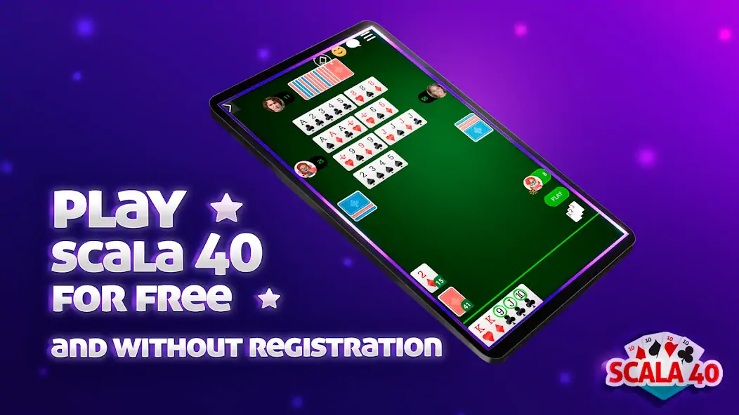Download Scala 40 Online - Card Game MOD [Unlimited money/coins] + MOD [Menu] APK for Android