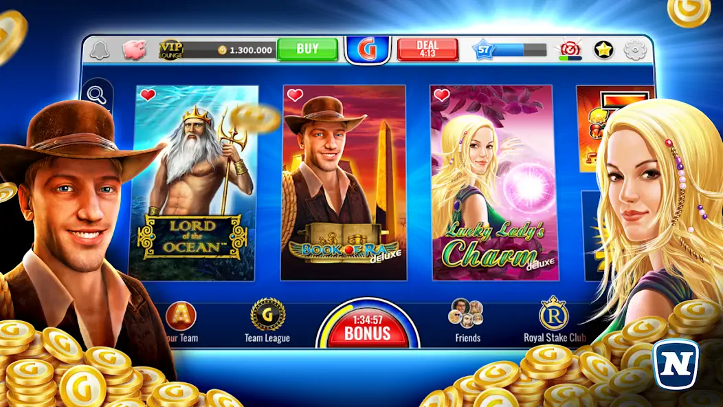 Download Gaminator Online Casino Slots MOD [Unlimited money/gems] + MOD [Menu] APK for Android