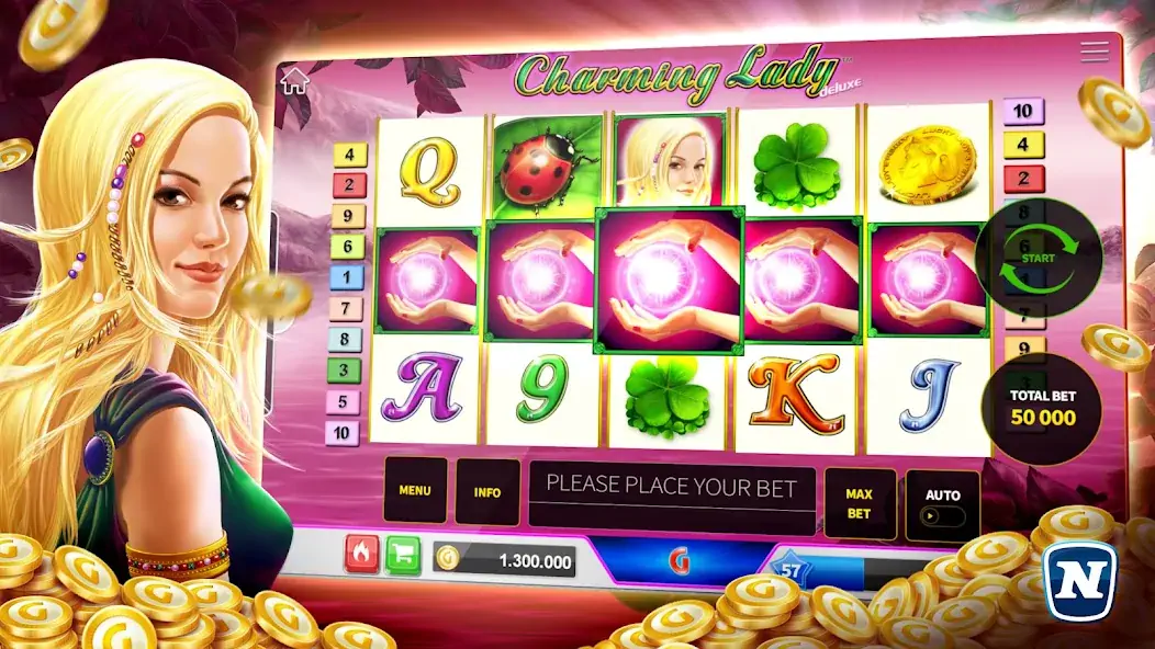 Download Gaminator Online Casino Slots MOD [Unlimited money/gems] + MOD [Menu] APK for Android