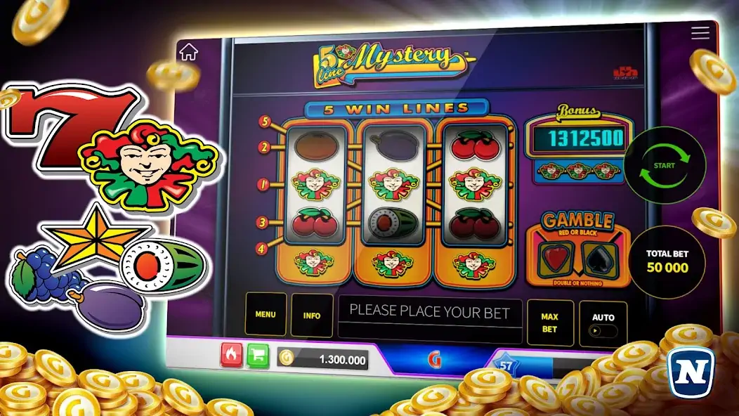 Download Gaminator Online Casino Slots MOD [Unlimited money/gems] + MOD [Menu] APK for Android