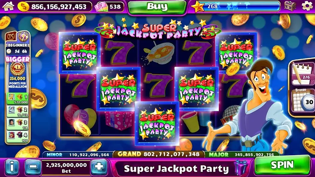 Download Jackpot Party Casino Slots MOD [Unlimited money] + MOD [Menu] APK for Android