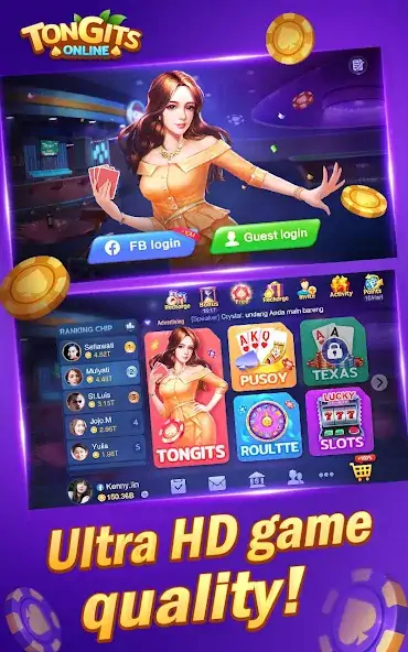 Download Tongits Online MOD [Unlimited money/gems] + MOD [Menu] APK for Android