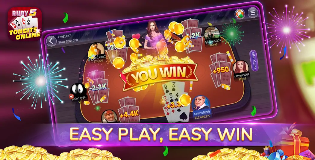 Download Tongits Ruby - Slots, Pusoy MOD [Unlimited money] + MOD [Menu] APK for Android