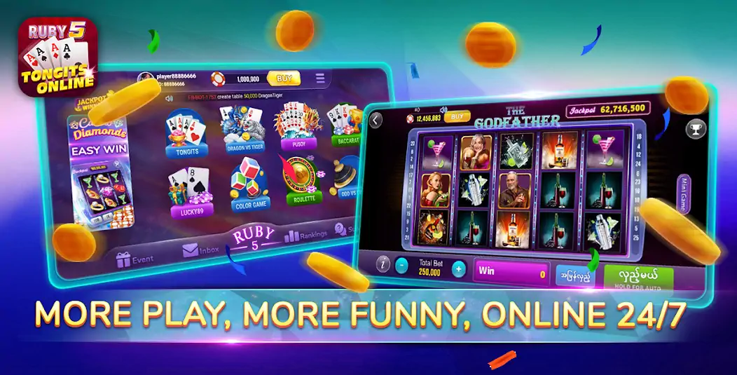 Download Tongits Ruby - Slots, Pusoy MOD [Unlimited money] + MOD [Menu] APK for Android