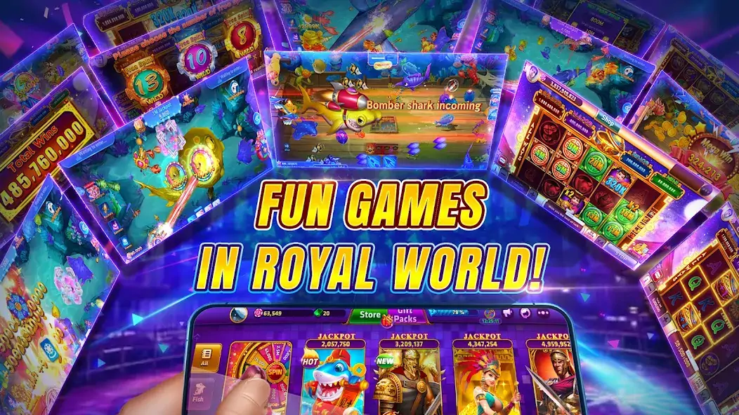 Download Royal World: Slots Fish Games MOD [Unlimited money/coins] + MOD [Menu] APK for Android