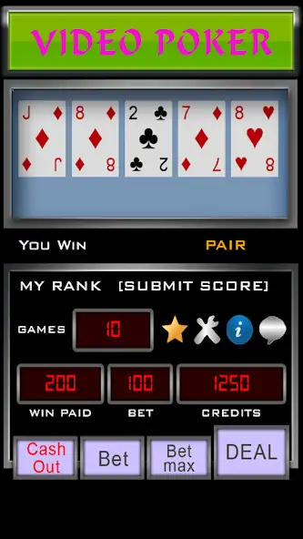 Download Video Poker MOD [Unlimited money] + MOD [Menu] APK for Android