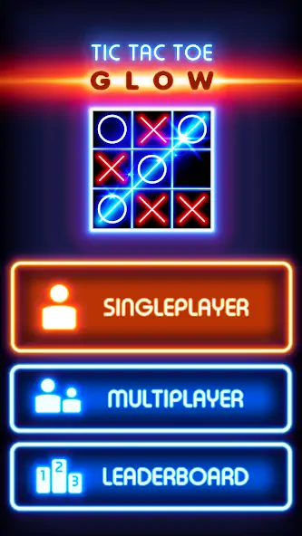 Download Tic Tac Toe Glow MOD [Unlimited money] + MOD [Menu] APK for Android