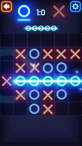 Download Tic Tac Toe Glow MOD [Unlimited money] + MOD [Menu] APK for Android