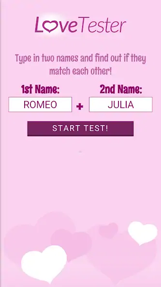 Download Love Tester - Find Real Love MOD [Unlimited money/coins] + MOD [Menu] APK for Android