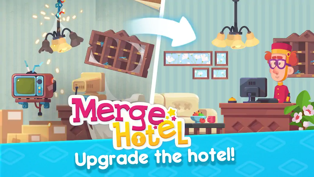 Download Merge Hotel: Family Empire MOD [Unlimited money/gems] + MOD [Menu] APK for Android