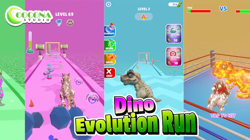 Download Dinosaur Evolution Run 3D MOD [Unlimited money/gems] + MOD [Menu] APK for Android