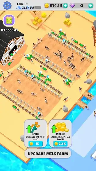 Download Idle Cow Farm Tycoon MOD [Unlimited money/gems] + MOD [Menu] APK for Android