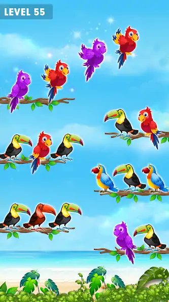 Download Bird Sort Color Puzzle Game 3D MOD [Unlimited money/coins] + MOD [Menu] APK for Android