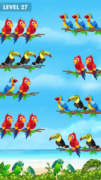 Download Bird Sort Color Puzzle Game 3D MOD [Unlimited money/coins] + MOD [Menu] APK for Android
