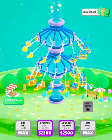 Download Swing Ride Idle ASMR MOD [Unlimited money/gems] + MOD [Menu] APK for Android