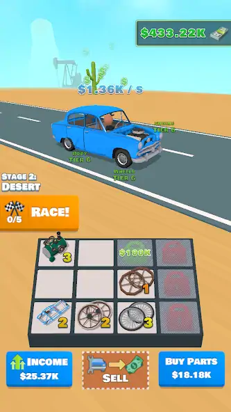 Download Idle Racer MOD [Unlimited money/gems] + MOD [Menu] APK for Android